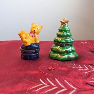 Vintage Holiday Trinket Boxes